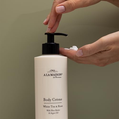 A LA MAISON Body Cr?me ? Fresh Mint & Verveine ? Shea Butter Body Lotion with Argan & Avocado Oils ? Rich, Nourishing French Formula for Dry Skin ? 12 oz ? Amber Collection