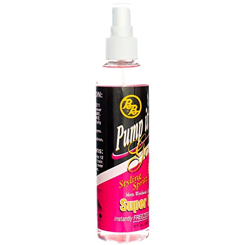 Bronner Brothers Pump It Up Spritz Gold Super Hold, 8 oz (Pack of 3)