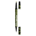 NYX PROFESSIONAL MAKEUP BEETLEJUICE Pinstripe Duo Eye Liner, Dual-Ended Black Liquid Eyeliner + Green Chrome Eyeliner