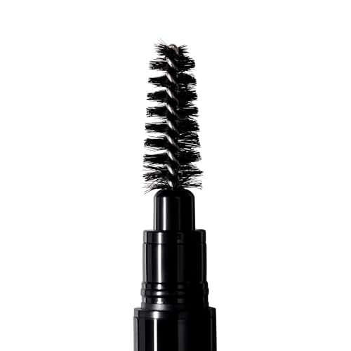 Arches and Halos 2 in 1 Defining Eyebrow Pencil and Powder - Brow Powder with Spoolie Brush - Shape and Fill for Natural Look - Charcoal - 0.017 oz