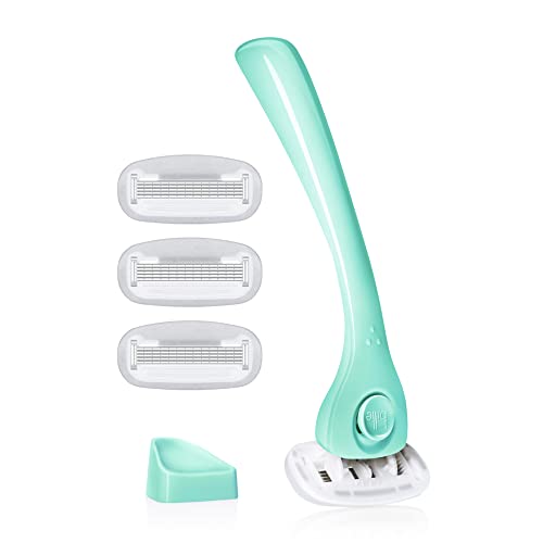 Billie Razors for Women Shave Kit ? Razor + 4 x 5-Blade Razor Refills + Magnetic Holder ? Minty & Whipped Shave Cream - Lavender & Bergamot Scent - 6.5 fl oz