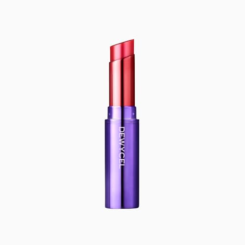 DEWYCEL TINTOURING BALM | PURE RED | Non-Sticky Moisturizing & Hydrating Tinted Lip Balm for Chapped Lips | Natural Color Lip Glow Balm | 0.16 oz (4.5g)