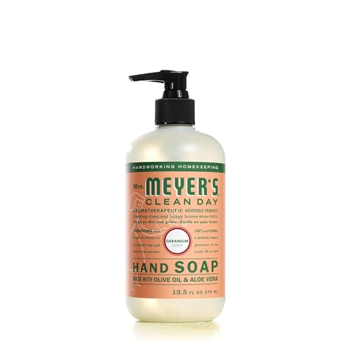 Mrs. MEYER'S Liquid Hand Soap Geranium 12.5 Fl Oz (Pack of 4)