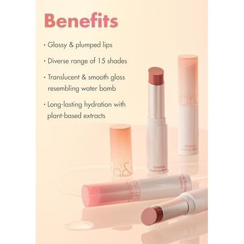 rom&nd GLASTING MELTING BALM 04 HIPPIE BERRY - K-Beauty Hydrating Lip Gloss Stick for Crystal Water-Gloss Shine, Vivid Long-Lasting Tint & Plump, Non-Sticky Comfort