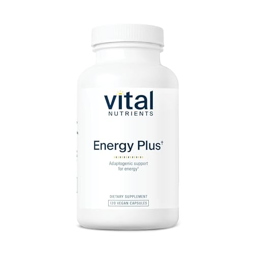 Vital Nutrients Energy Plus - Nonstimulatory Herbal Energy Support - Promotes Mental & Physical Stamina - Adaptogenic Support for Stress - Gluten, Dairy, Soy Free - Non-GMO - 120 Capsules