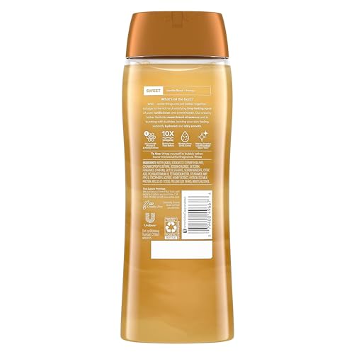 Suave Moisturizing Body Wash, with Milk & Honey and Vitamin E Extract & Moisturizing Body Wash, with Ocean Breeze Scent and Vitamin E Extract, No Parabens, No Phtahaltes, 18 Oz Pack of 6