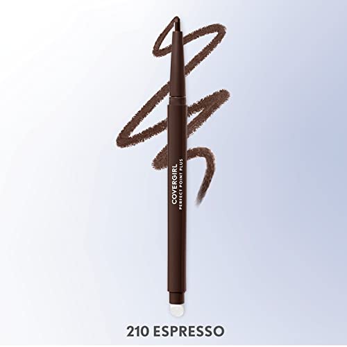COVERGIRL Perfect Point PLUS Eyeliner Pencil, Espresso .008 oz. (0.23 mg) (Packaging may vary) (Pack of 2)