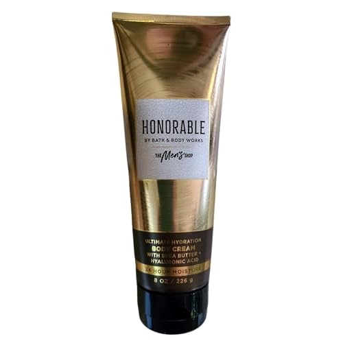 Bath & Body Works Men's Honorable Ultimate Hydration Body Cream and 3-in-1 Hair, Face, Body Body Gel Wash 2 Piece Set