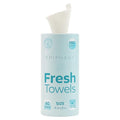 Fresh Towels, Dry Disposable Face Towels ? 60 Cotton-Feel Clean Tissues for Skin Care. Lint-Free Makeup Remover Cloths. 6x8 Inch Biodegradable Face Wash Cloths, Gentle on All Skin Types