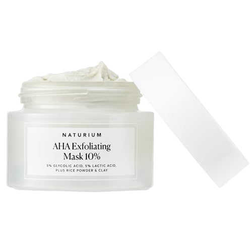 Naturium AHA Exfoliating Mask 10%, Exfoliating Skincare with Glycolic & Lactic Acids, Resurfaces Skin for Radiant Complexion, Vegan & Cruelty-Free, 1.7 oz