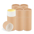 NICENEEDED 5 Pcs 2.1 oz Paperboard Cardboard Deodorant Containers, Empty Kraft Paperboard Tubes Push-Up Style Tubes, Lip Balm Containers Compostable Round Body Lotion Sticks Tube