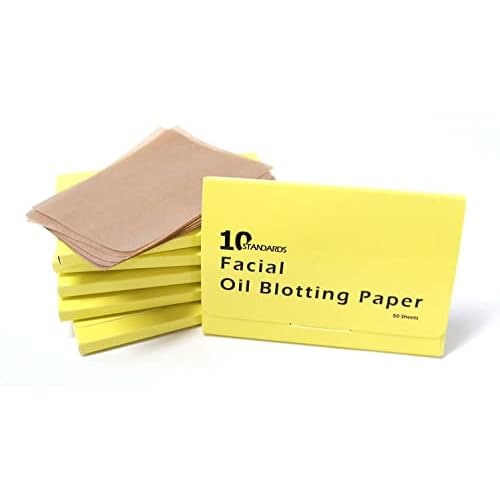 Natural Hemp Oil Control Paper, Blotting Paper , Absorbing Sheets for Oily Skin Care (size 3.5In x 2.4In) 50 Sheets x 6 (300 Sheets),Made in Korea, AJ12