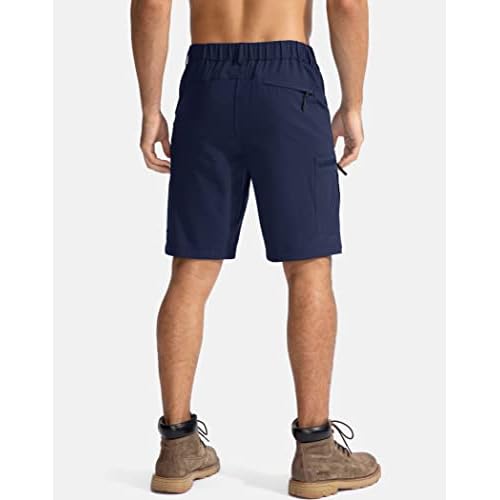 Pudolla Men's Hiking Cargo Shorts 9"/7"/11" Lightweight Outdoor Shorts for Men Trip Golf Camping Casual with 5 Zipper Pockets