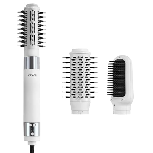 VEVOR Hair Dryer Styler, 110,000RPM High-Speed Hot Air Styler with Brushless Motor, Paddle & Oval Brush, Negative Ionic Hair Dryer Brush, One-Step Styling Tool for Fast Drying Volumizing Straightening