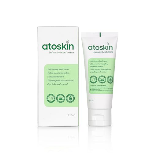 Atoskin Intensive Hand & Neck Cream - Real Hand Cream For Neck - Deep Moisturizing, Firms And Lifts The Skin, with Shea Butter, Panthenol & Herbal Extracts - 60g