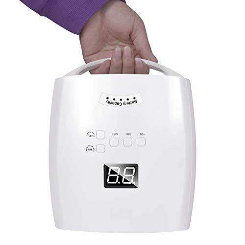 N - A Nail Dryer, Rechargeable, Cordless, 54W UV LED, Professional Polish Nail Light, Double Light Source, for Home and Salon