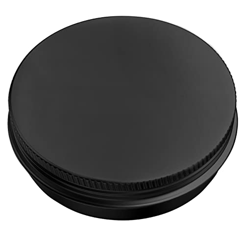 40 Pcs 2 Ounce Aluminum Tin Jars Containers Leak Proof Cosmetic Tin Jars Containers Round Screw Lids for Cosmetic, Salves, Balms, Lip Balm or Others, 60mL Black