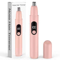 Nose Hair Trimmer Rechargeable Cordless Painless Ear and Eyebrow Trimming Tool-Dual Edge Easy Cleansing for Man Woman (Pink)