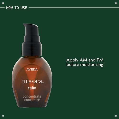Aveda Tulasara Calm Concentrate | Soothing Serum for Visible Redness | Calms, Cools & Hydrates Skin | with Algae & Pomegranate Extract | 96% Naturally Derived*, 1 Fl Oz