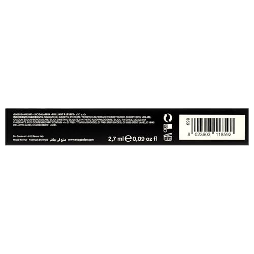 EVAGARDEN Diamond Lip Gloss - Concentration of Pearls Gives Dazzling Shine - Light and Moisturizing Film with Excellent Hold - Spreads Evenly with No Stickiness - 859 Bright Cherry - 0.09 oz