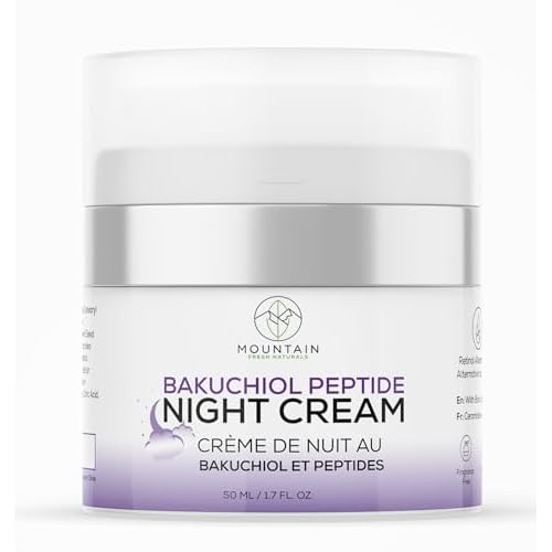 Bakuchiol Peptide Night Cream ? Retinol Alternative with Peptides, Ceramides & Niacinamide ? Fragrance-Free, Pregnancy-Friendly, Airless Pump Moisturizer (50 mL / 1.7 fl oz)