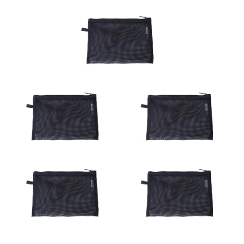 Mesh Cosmetic Bag 3 Size Makeup Bag Set Nylon Waterproof Organizing Bags Purse Organizer Pouches Travel Bags with Zipper (5,Small)
