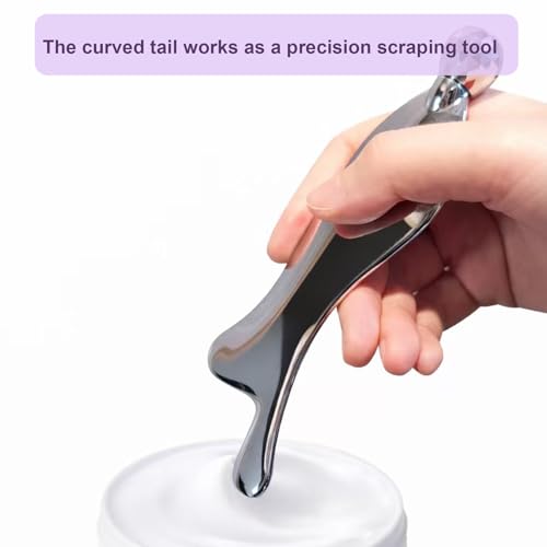 Gua Sha Tool for Face & Eye, Premium Metal Facial Massager, Lymphatic Drainage & Jawline Sculpting, Cooling Metal Face Roller to Reduce Puffiness & Relieve Facial Tension