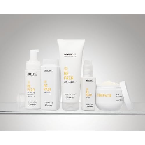FRAMESI Morphosis Repair Plumping Hair Mousse 5.1 fl oz, Weightless Leave In Conditioner