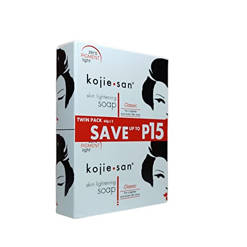 Kojie San Skin and Body Soap ? Original Kojic Acid, Dark Spot Remover Soap Bar with Coconut & Tea Tree Oil ? 65g x 4 Bars