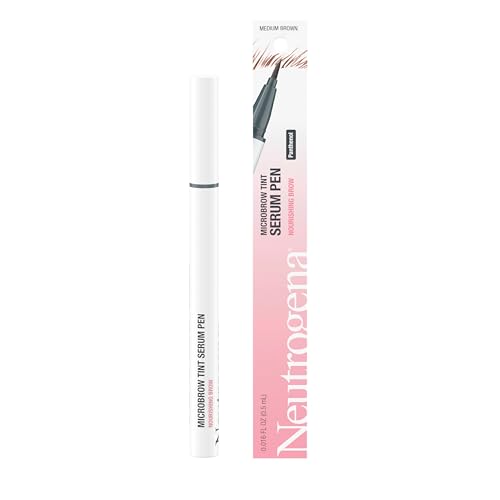 Neutrogena Microbrow Tint Serum Pen, Precision Tipped Tinted Eyebrow Pen with Panthenol to Nourish & Condition Brows, Helps Create Fuller, Natural-Looking Brows, Medium Brown, 0.016 Fl. Oz