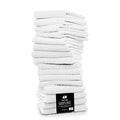 16 Pack Cotton Washcloths for Body and Face, 12x12 Inches, Pack of 16, Multipurpose and Lightweight Wash Clothes for Face. Highly Absorbent - Travel and Bath Towel (White)
