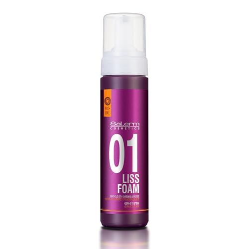 SALERM - Straight Hair Foam - Pro Line Liss Foam 01-200 ml - Eases and Improves Straightening Results - Anti-Frizz - Light Hold - Heat Protector - Treats and Repairs Hair