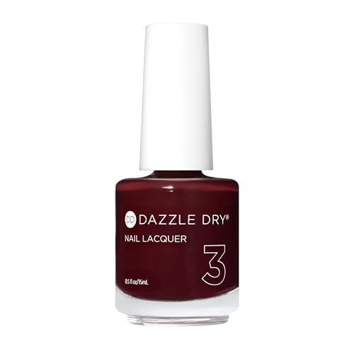Dazzle Dry Nail Lacquer (Step 3) - Passionate Red - A deep red wine with a dark twist. (0.5 fl oz)
