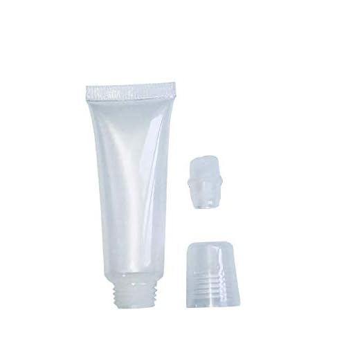 esowemsn 48pcs 8ml Refillable Clear Empty Lip Gloss Balm Containers Soft Tubes Balm Lip Gloss Bottle Cosmetic Containers Makeup Accessories (48)