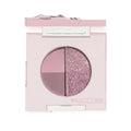 Mini Eyeshadow Palette, Matte & Shimmer Quad for Women, Travel-Friendly, Cream Stick, Smokey Nude, Glitter, Primer Powder Set (Sweet Taro)