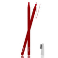 2pcs Permanent Makeup Red Pencil Eyebrow and Lip Mapping with Brush Hard Core Peel Off Lip Tattoo Design Pencil (2pcs)