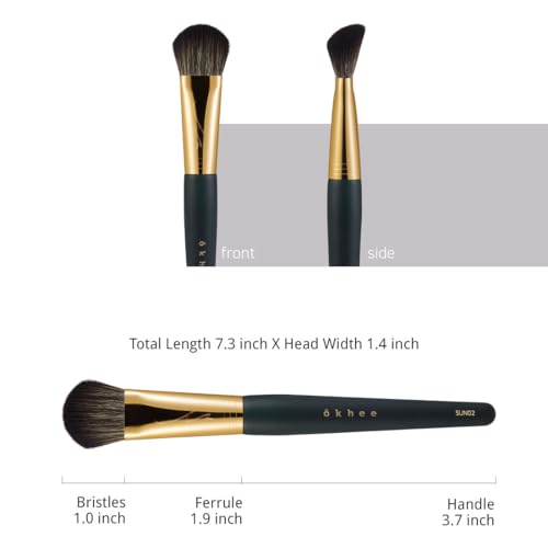 SOO ADOR okhee Contour Brush SUN02 ? Angled Contouring Brush for Precise & Defined Application | Designed by K-Pop Makeup Artist Seo Ok