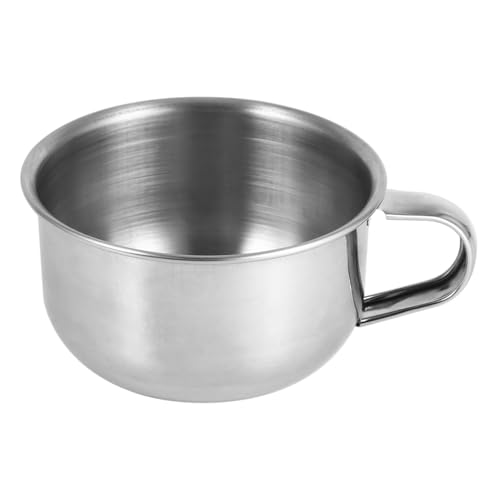Stainless Steel Shaving Bowl Only, Stainless Steel Shaving Mug, Convenient Stylish Shave Bowl Easy to Wash, Suitable for Traditional Form of Shaving, 4.3 x 2.0in