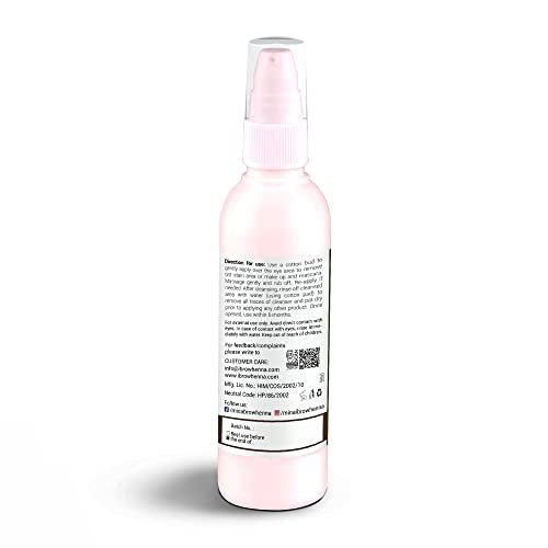 MINA ibrow Conditioning Cleanser for Hair and Skin | Natural and Chemical Free Pre-Cleansing Solution for brow Tint | Remover impurities, Hydrate and Retail Moisture 100ml