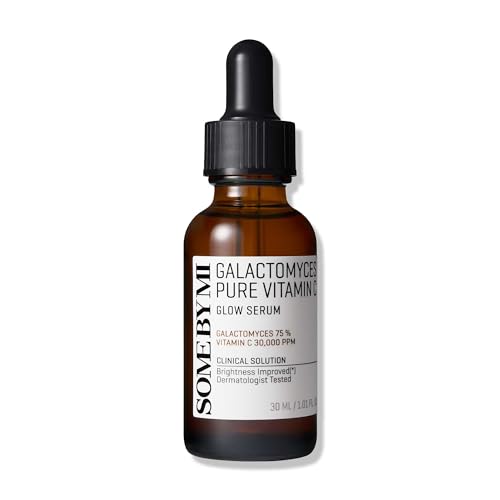 SOME BY MI Galactomyces Pure Vitamin C Glow Serum - 1.01Oz, 30ml - Korean Vitamin C Face Serum for Glow Glass Skin - Dark Spot Correcting Ampule with Brightening and Elasticity Care - Korean Skin Care