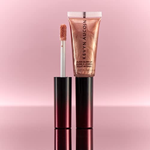Kevyn Aucoin Glass Glow Lip: Multi-purpose lip gloss highlighter. 3D reflective glaze, comfortable wearing, non-sticky. Moisturize, protect, lock in shine. Makeup artist go to.