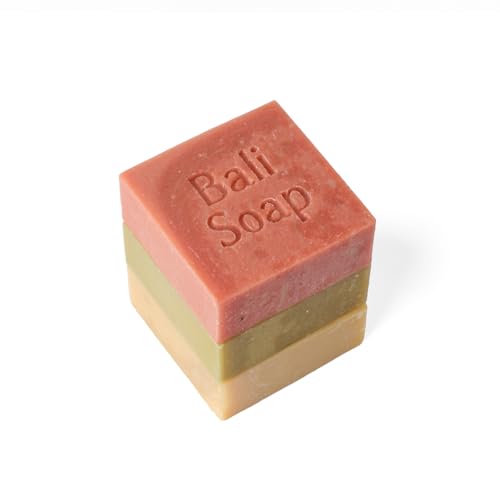 Bali Soap - Batik Collection - Natural Soap Bar for Face & Body, Vegan Handmade Plant Based, Moisturizing, Cruelty Free, 3.5 Oz Each 3 Pack