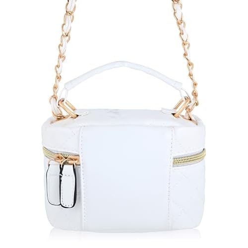 Fast Forward Sanrio Hello Kitty Cosmetic Bag for Women | Mini Hello Kitty PU Leather Crossbody Travel Toiletry Bag for Women | Make Up Travel Bag Makeup Bag
