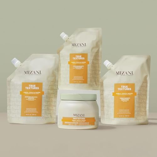 Mizani True Textures Moisture Replenish Conditioner - Deep Conditioner for Curly Hair with Coconut Oil & Olive Oil, Anti Frizz, Silicone-Free, Paraben-Free