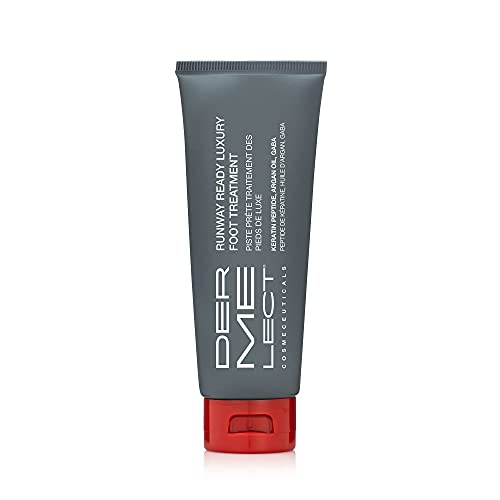 Dermelect Runway Ready Luxury Foot Treatment - Rich Peptide Cream with Argan Oil, Shea Butter & Hyaluronic Acid for Dry, Rough, Chapped Feet, Smooths and Revives Cracked Heels, 3.5 oz