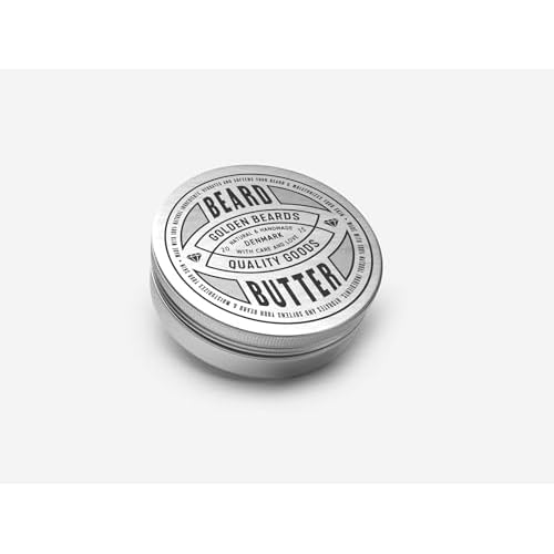 Golden Beards Kobenhavn BALM GROOMING OIL Beard Butter ? Unscented Natural Blend with Cocoa, Shea & Coconut Oils ? 100ml Vegan Beard Softener & Repair Butter for Hydration & Volume, Handmade