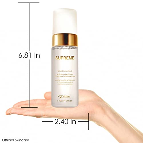 Premier Dead Sea Supreme Brightening & Pore Clarifying Cleansing Foam 5.1 Fl oz