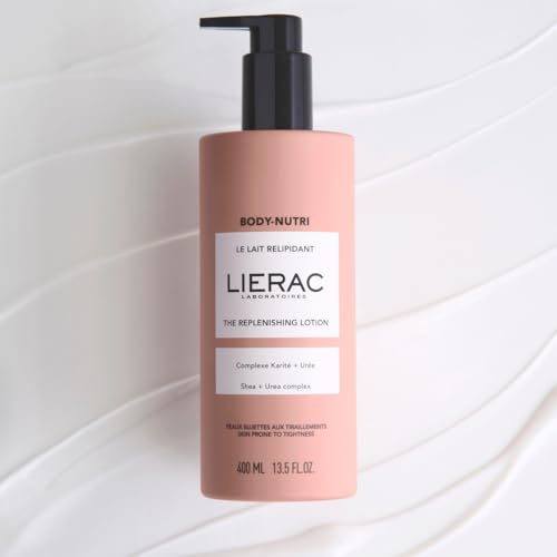 Lierac The Replenishing Moisturizing Body Lotion for Women, Enriched with Niacinamide, Urea & Shea Butter, Hydrates & Comfort to Dry Skin - 400ml