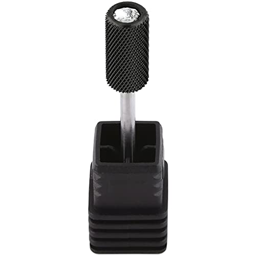 USA PANA Professional 3/32" Shank Size - Crystal Top Small or Large Barrel Carbide Bit - Nail Drill Bit for Dremel Machine - (Large Barrel, Fine Grit, Black)