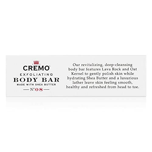 Cremo Bourbon & Oak Exfoliating Body Bars (3-Pack) - A Sophisticated Blend of Distiller¡¯s Spice, Fine Bourbon and White Oak